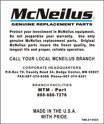 McNeilus 0214523 – MTL-GENUINE Mcneilus Parts
