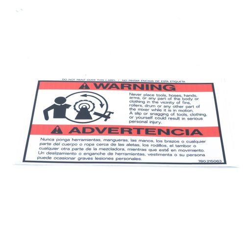 0215063 | McNeilus | SIGN,SAFE,WARN,NEVER PLACE