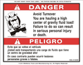 McNeilus 0215099 – Sign, Safe, Dang, Avoid Turnover