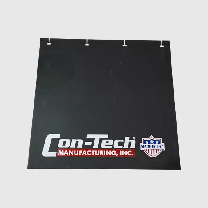 730063 | Con-Tech Manufacturing | Mud Flap - Black 24 X 24 Ctm Logo, ea