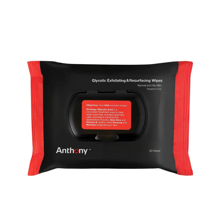 Anthony Glycolic Exfoliating & Resurfacing Wipes (30 pk) Pads & Peels Anthony Logistics