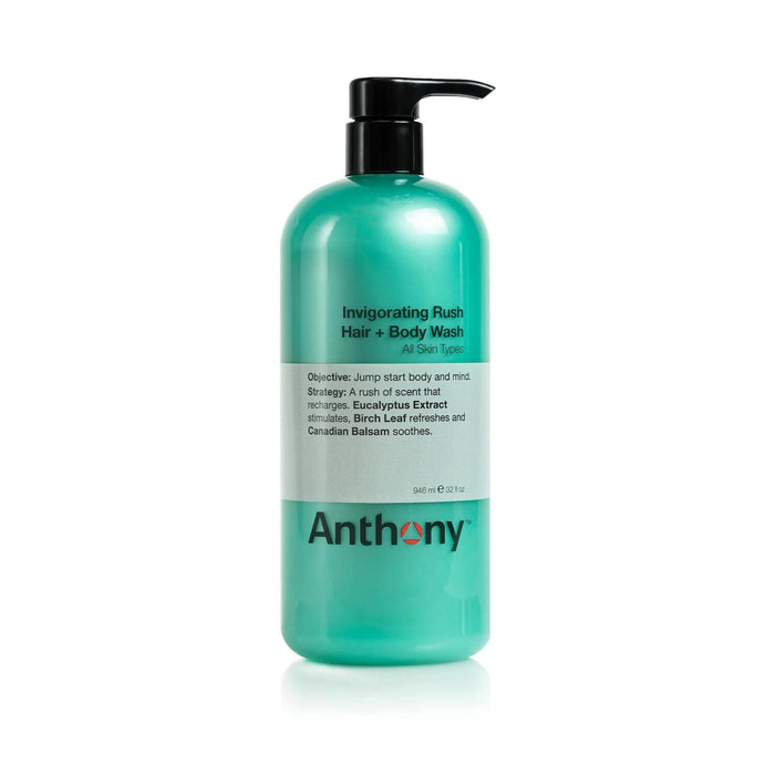Anthony Logistics Invigorating Rush Hair & Body Wash (Size Options) Shower Gels & Washes Anthony Logistics 946ml