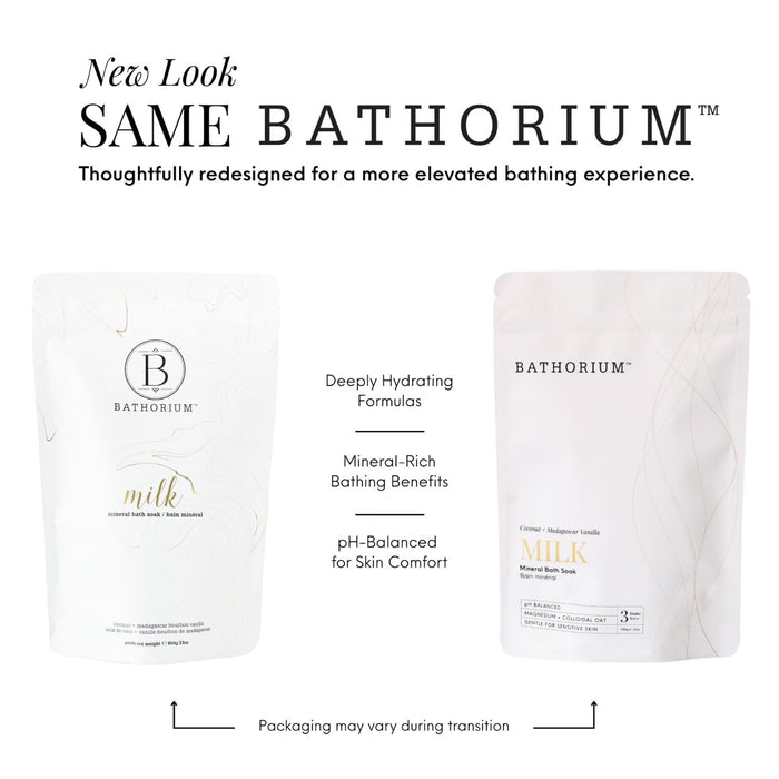 Bathorium Milk Coconut + Vanilla Mineral Bath Soak (650g) Bath Salt / Soaks Bathorium