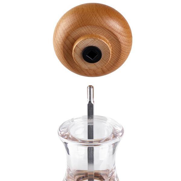 BEECH WOOD & ACRYLIC SALT & PEPPER MILL SET