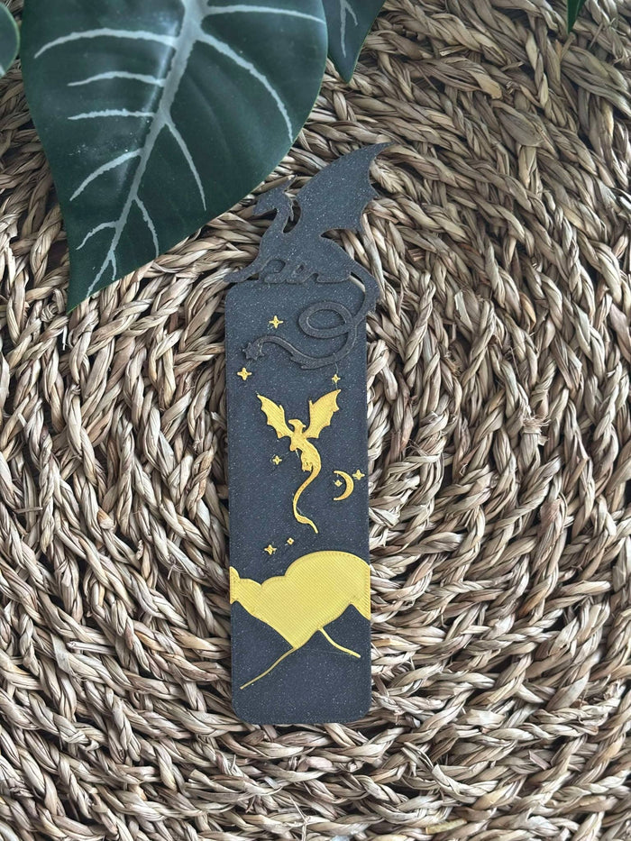 Black & Gold Dragon Bookmark