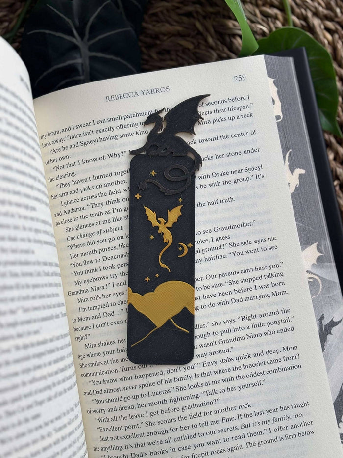 Black & Gold Dragon Bookmark