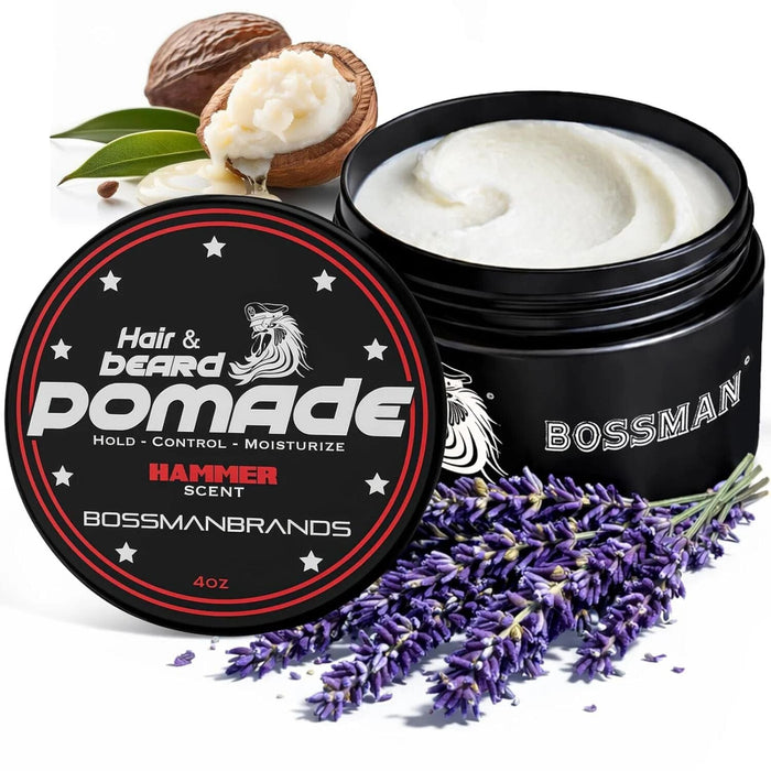 Bossman Hair & Beard Pomade - Hammer (4oz) Beard Balms Bossman