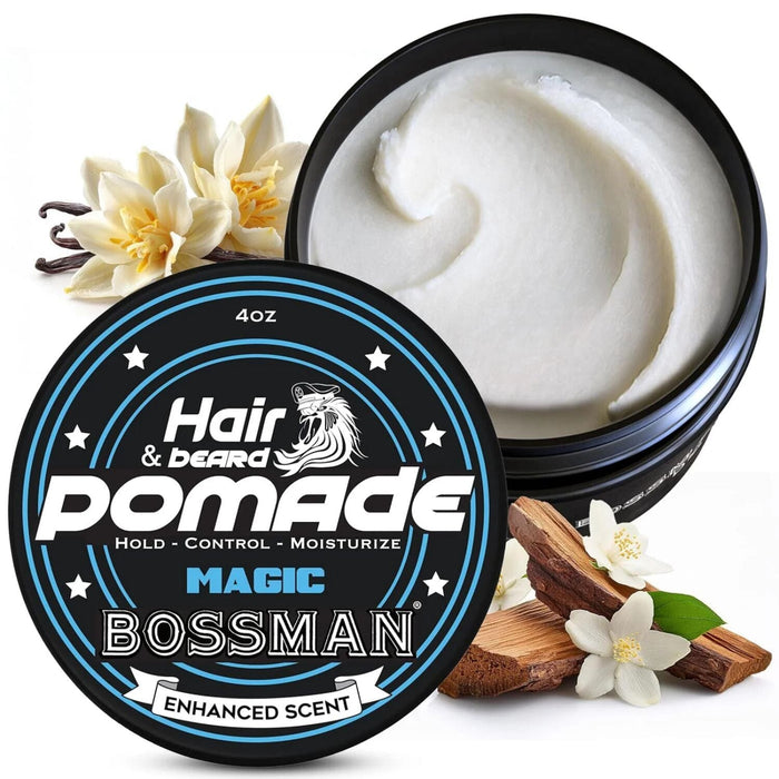 Bossman Hair & Beard Pomade - Magic (4oz) Beard Balms Bossman