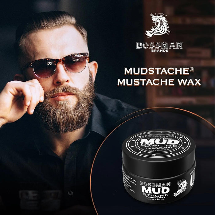 Bossman MUDstache® Mustache Training Wax (30ml) Moustache Waxes Bossman