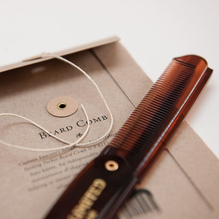 Captain Fawcett's Folding Pocket Beard Comb Beard Combs Capt. Fawcett