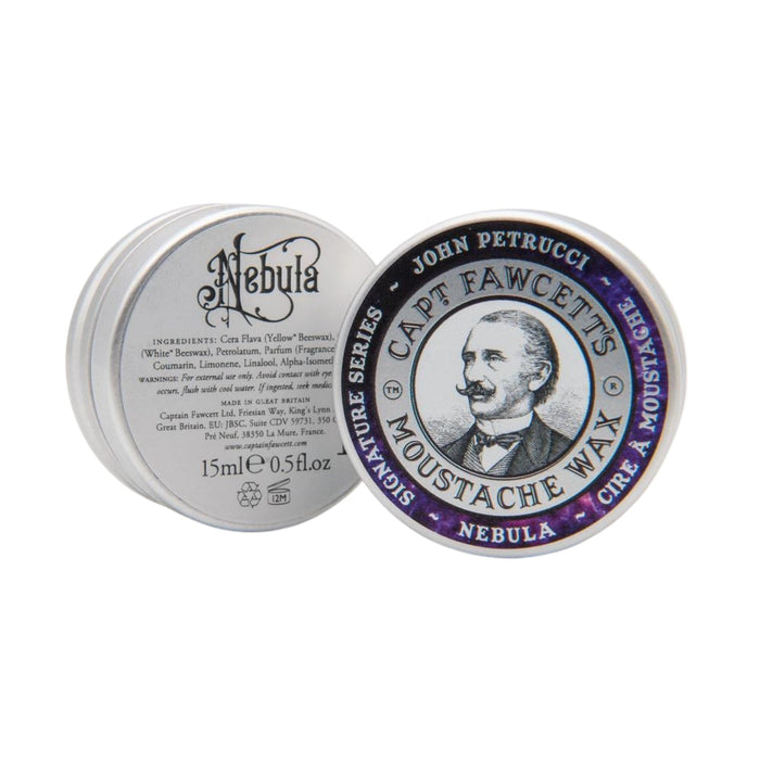 Captain Fawcett's John Petrucci's Nebula Moustache Wax (15ml) Moustache Waxes Capt. Fawcett