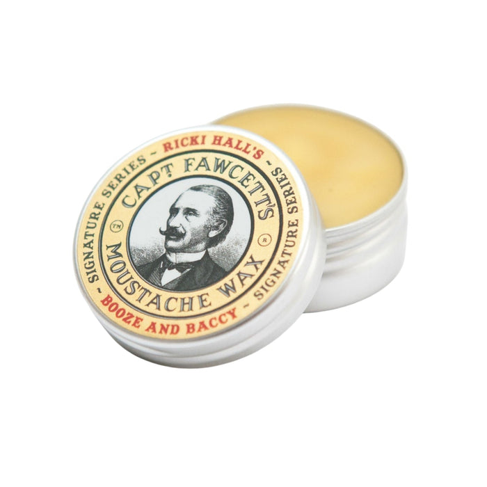 Captain Fawcett’s Moustache Wax - Ricki Hall's Booze & Baccy (15ml) Moustache Waxes Capt. Fawcett