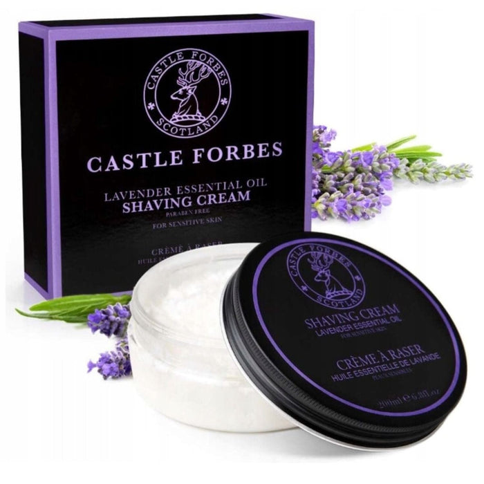 Castle Forbes Lavender Essential Oil Shaving Cream (200ml) Shaving Creams Castle Forbes