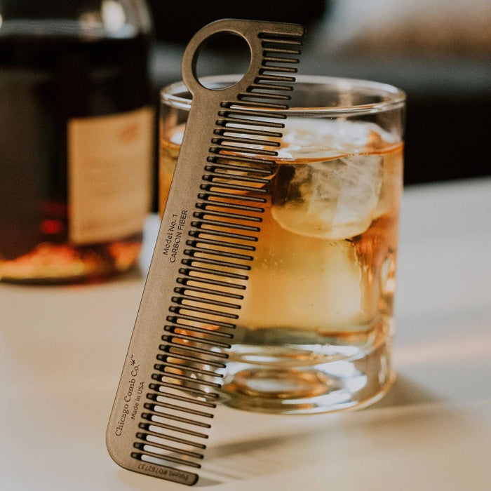 Chicago Comb Co. Model No. 1 Carbon Fiber Comb Combs & Brushes Chicago Comb Co.