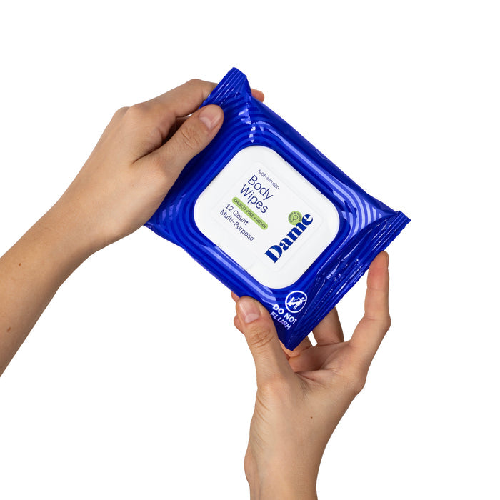 Dame Aloe & Cucumber Body Wipes  12pk