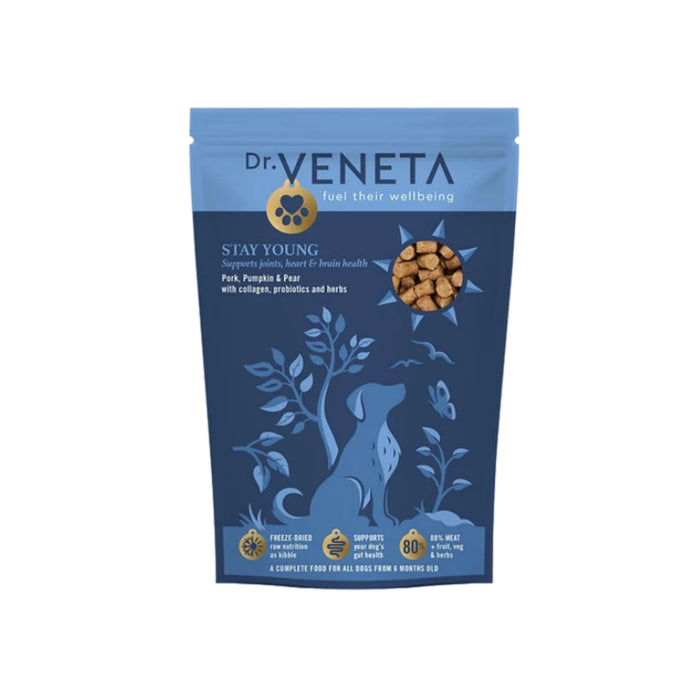 Dr. Veneta STAY YOUNG pet food package on a white background