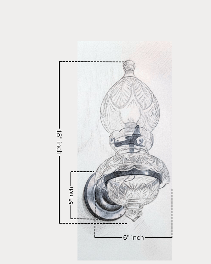 Elysian Flame Crystal Wall Sconce - Aartaa decor