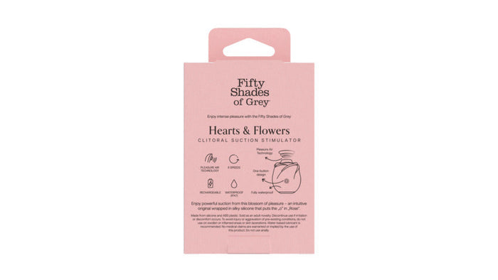Fifty Shades of Grey Black Rose Silicone Clitoral Suction Stimulator 2.0