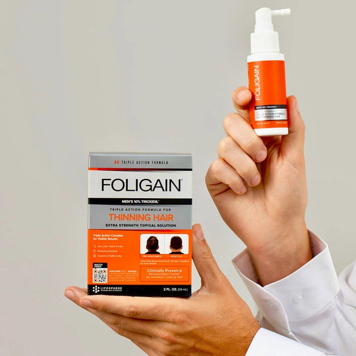 Foligain Men's Intensive Treatment for Thinning Hair with 10% Trioxidil (59ml) Hair Loss Treatments Foligain