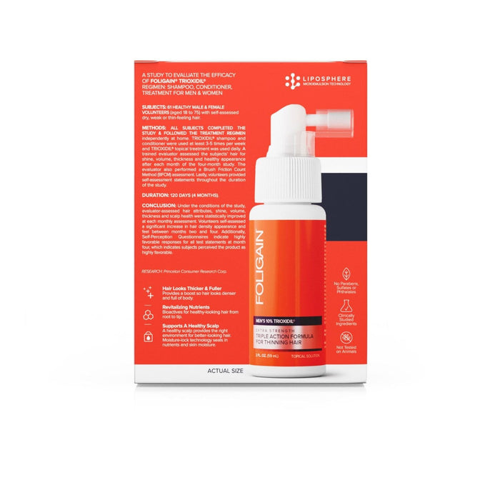 Foligain Men's Intensive Treatment for Thinning Hair with 10% Trioxidil (59ml) Hair Loss Treatments Foligain