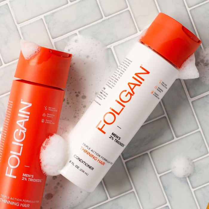 Foligain Triple Action Shampoo for Thinning Hair with 2% Trioxidil (236ml) Hair Loss Treatments Foligain