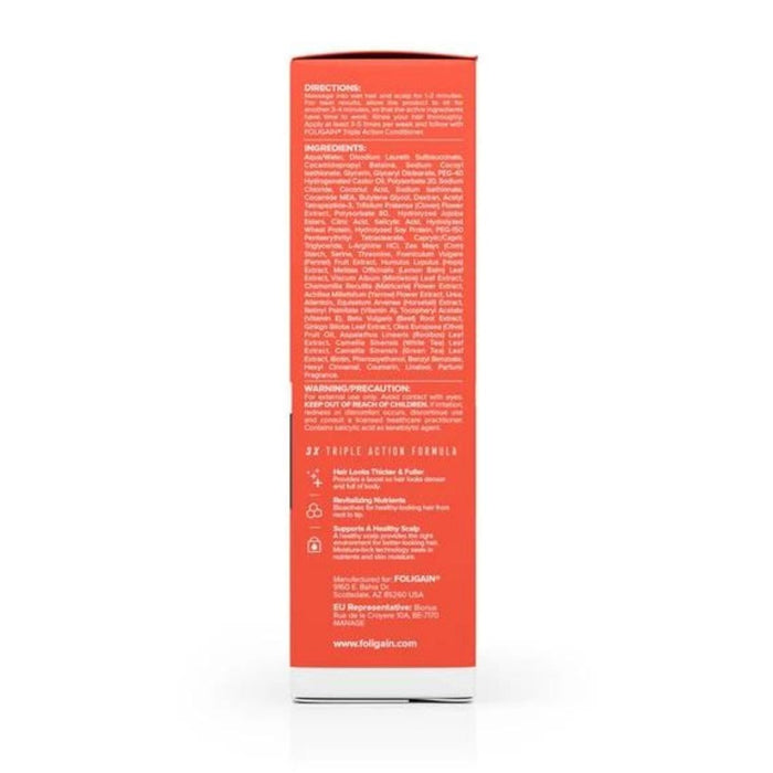 Foligain Triple Action Shampoo for Thinning Hair with 2% Trioxidil (236ml) Hair Loss Treatments Foligain