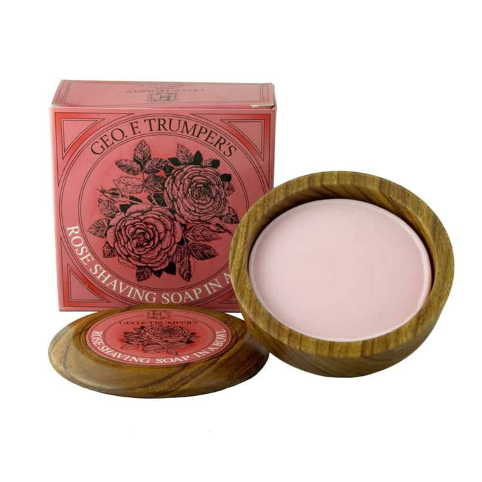 Geo. F. Trumper Rose Hard Shaving Soap (80g) Shaving Soaps Geo. F. Trumper Soap With Bowl