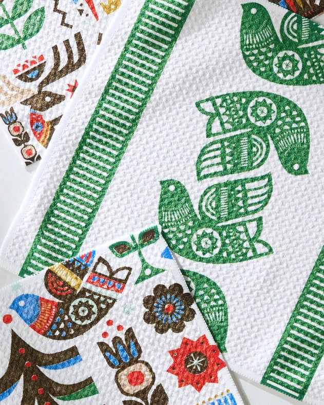 Geometry Dishcloth: Festive Folk