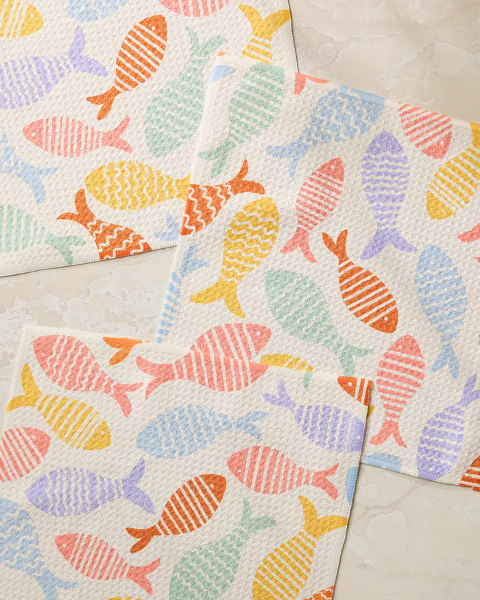 Geometry Dishcloth: Fish Flip