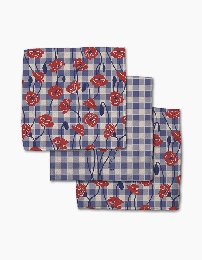 Geometry Dishcloth: Forever Free Poppies