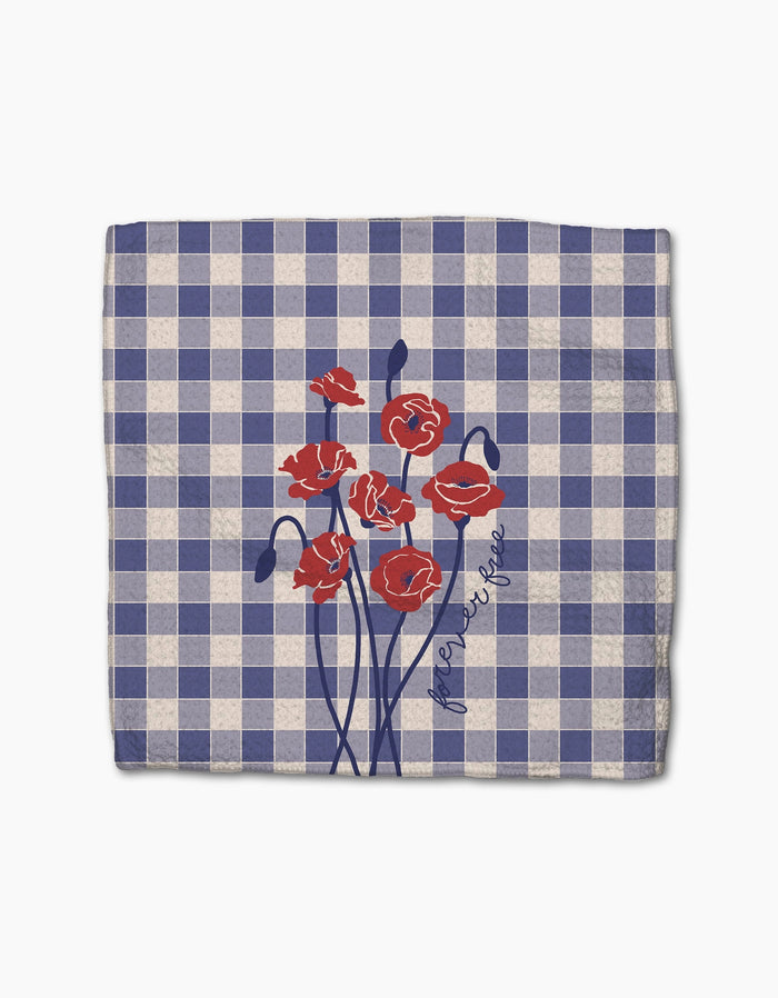 Geometry Dishcloth: Forever Free Poppies