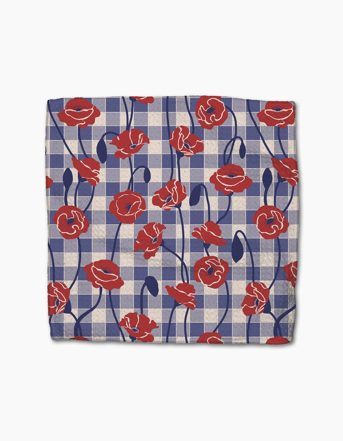 Geometry Dishcloth: Forever Free Poppies