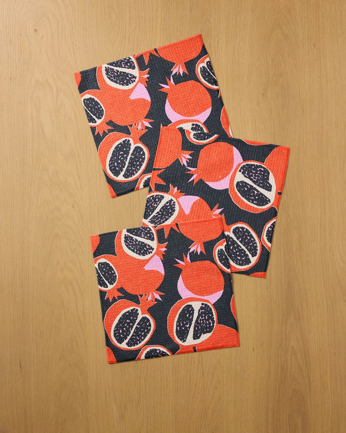 Geometry Dishcloth: Graphic Pomegranates