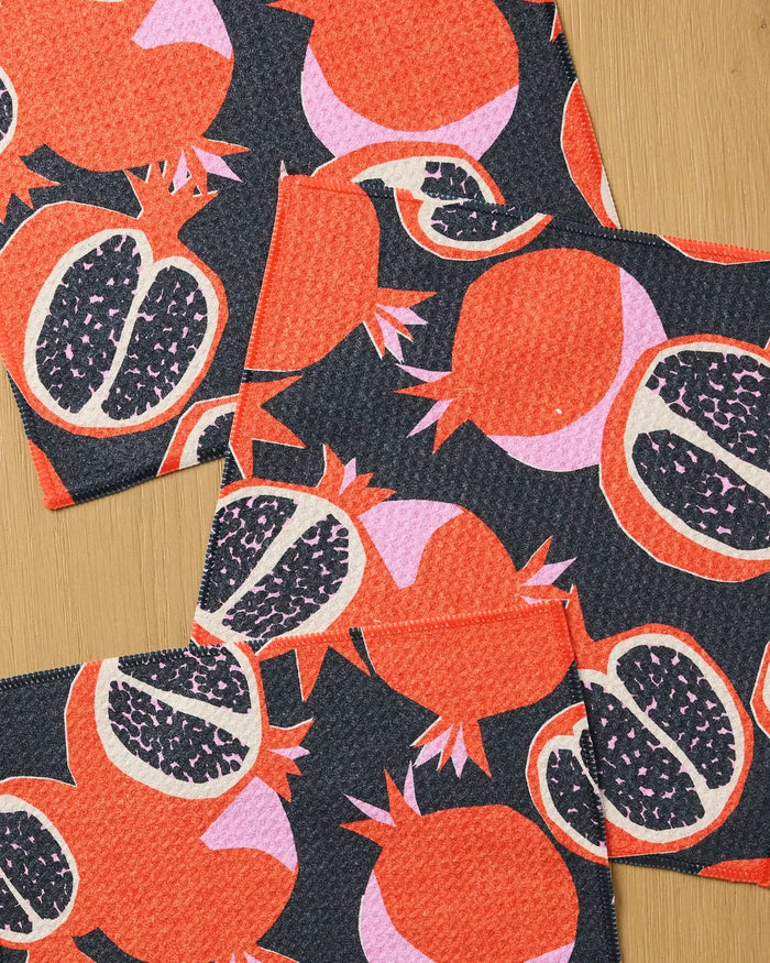 Geometry Dishcloth: Graphic Pomegranates