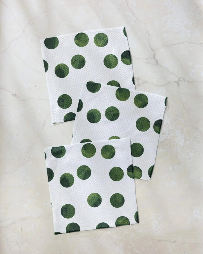 Geometry Dishcloth: Grass Polka
