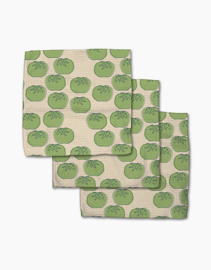 Geometry Dishcloth: Green Tomatoes