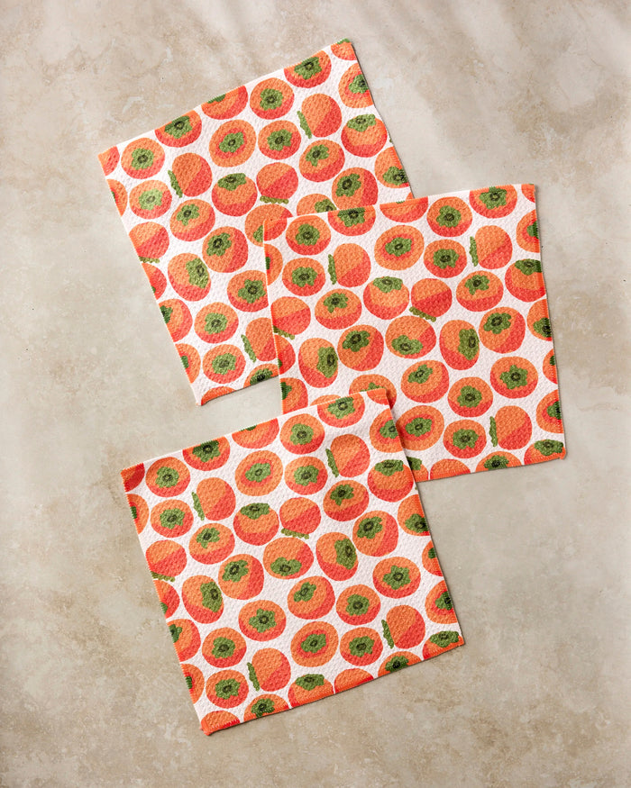 Geometry Dishcloth: Persimmons