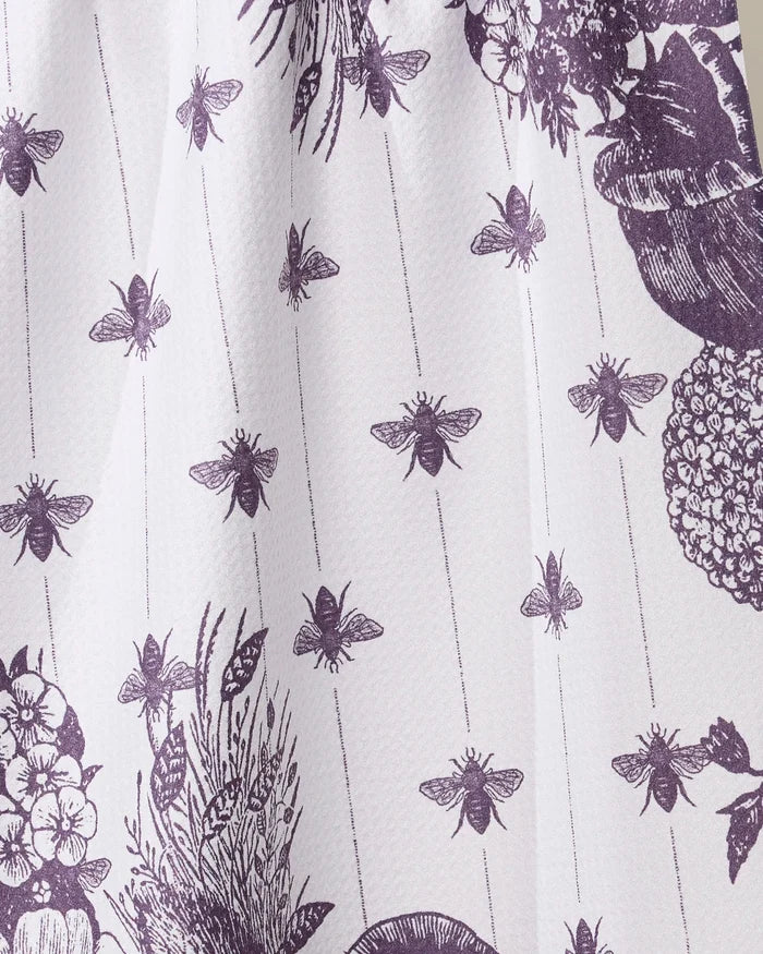 Geometry Kitchen Tea Towel: Abeilles Noires