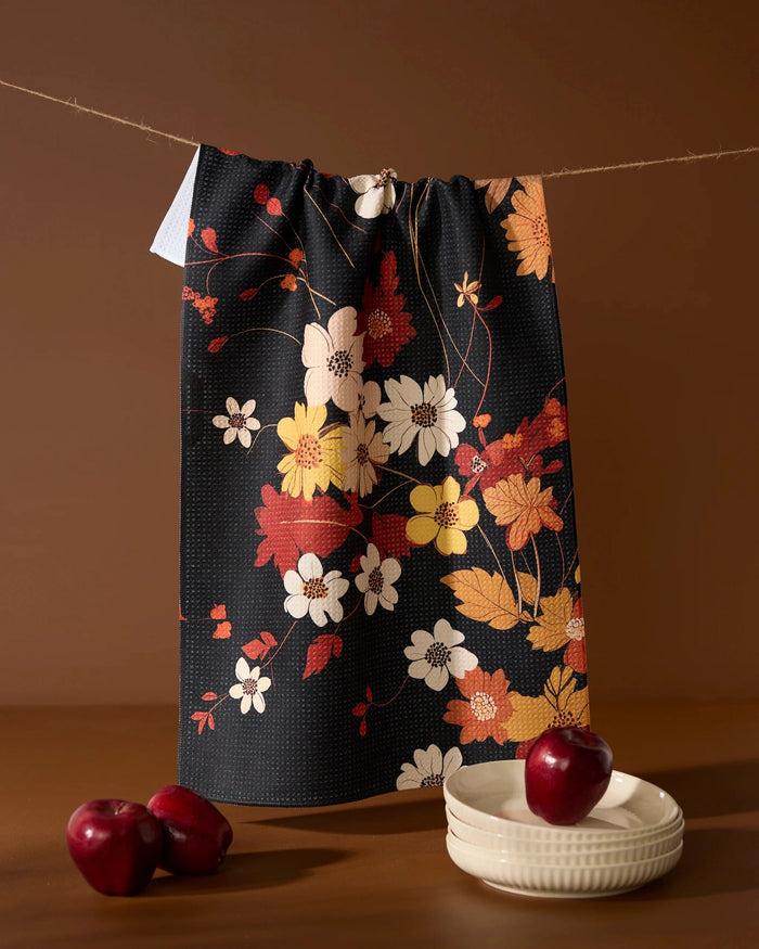 Geometry Kitchen Tea Towel: Autumn Whispers