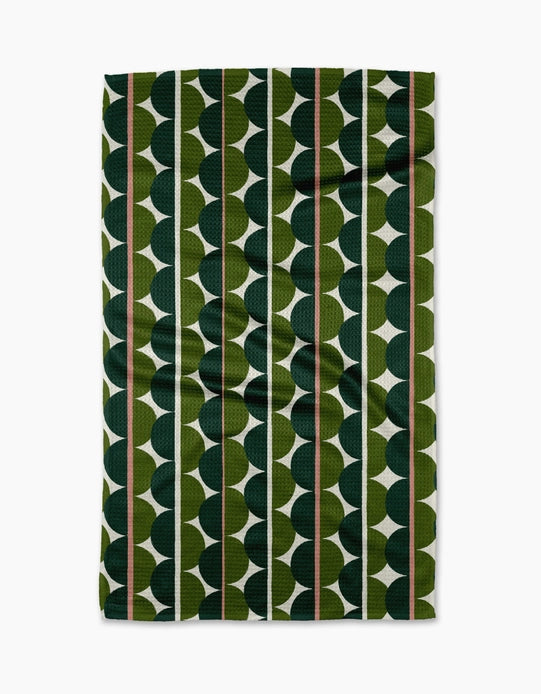 Geometry Kitchen Tea Towel: Blockprint Eclipse
