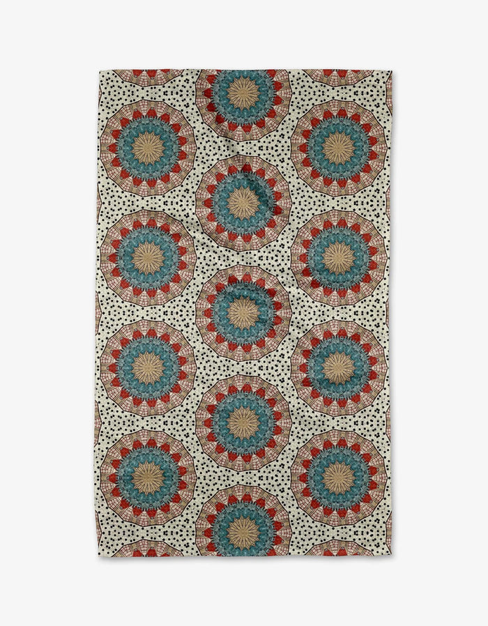 Geometry Kitchen Tea Towel: Bottle Cap Boogie Woogie