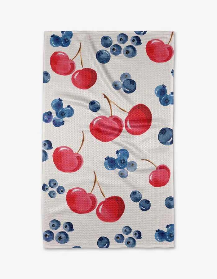 Geometry Kitchen Tea Towel: Cherry on Top