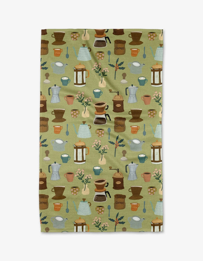 Geometry Kitchen Tea Towel: Coffee Lover