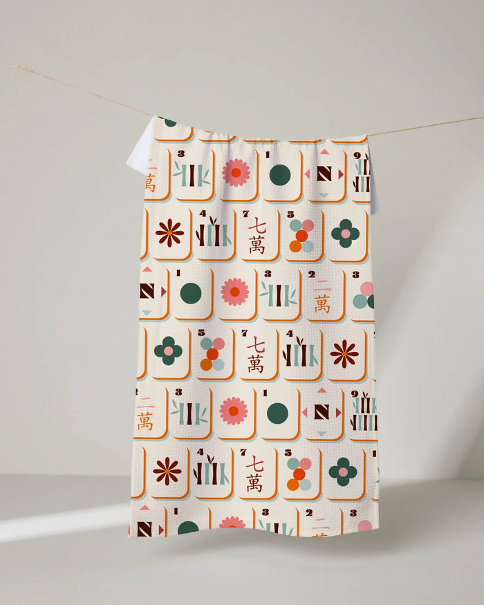 Geometry Kitchen Tea Towel: Cypress Tile Toss