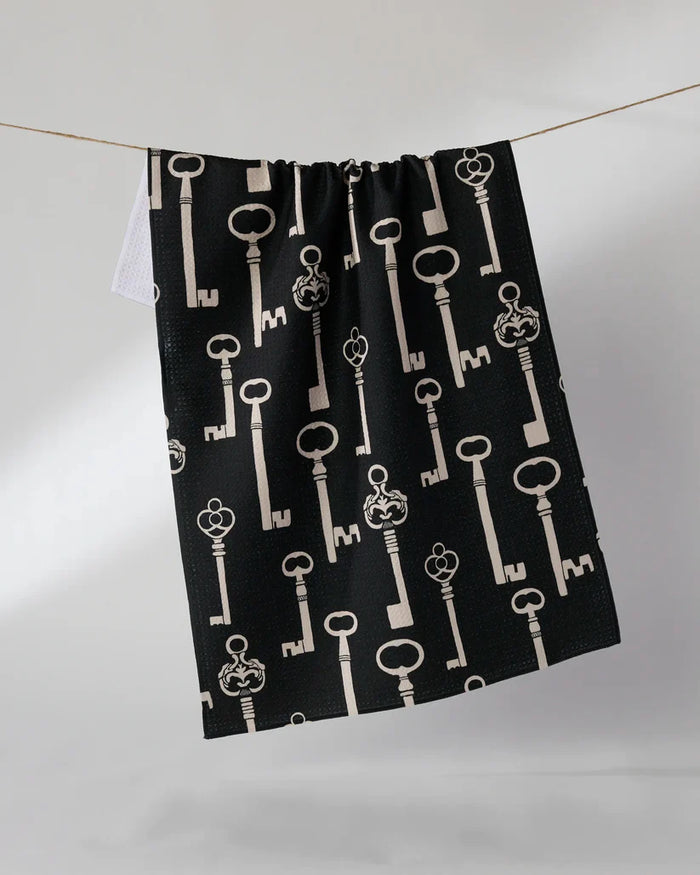 Geometry Kitchen Tea Towel: Forbidden Doors