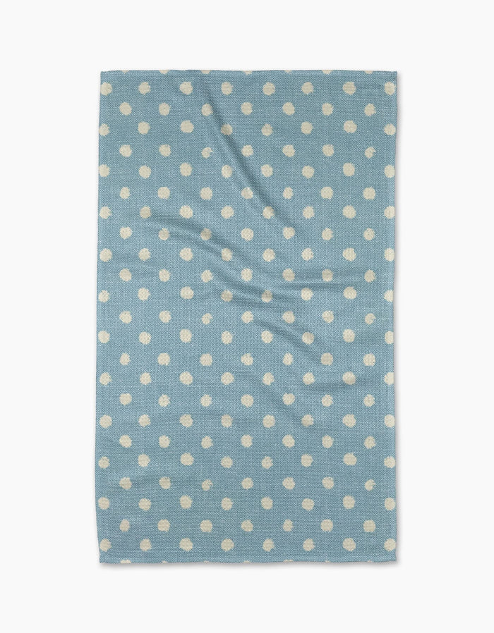 Geometry Kitchen Tea Towel: Freckle Light Blue