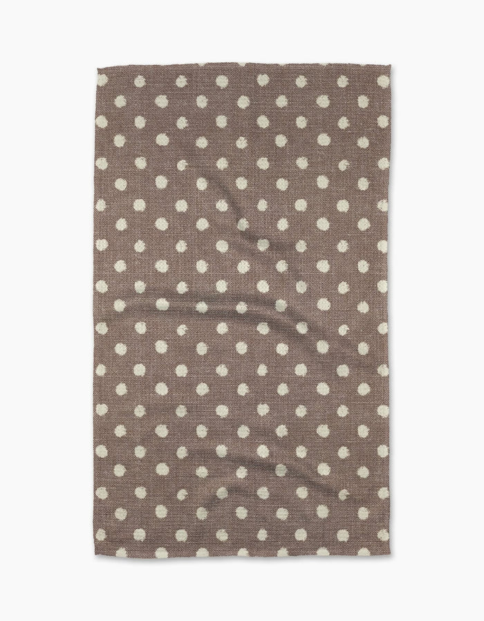 Geometry Kitchen Tea Towel: Freckle Off White