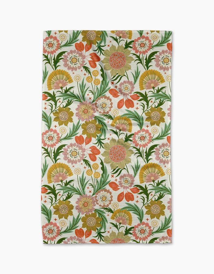 Geometry Kitchen Tea Towel: Garden Dreams