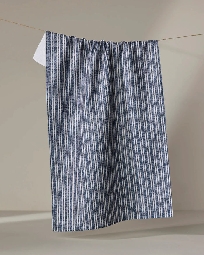 Geometry Kitchen Tea Towel: Garff Blue
