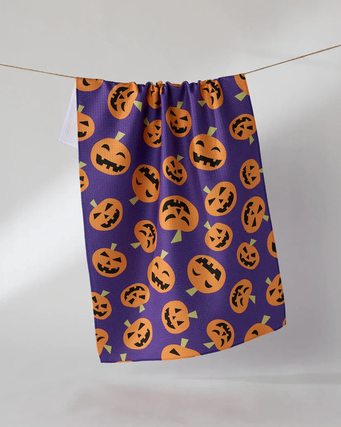 Geometry Kitchen Tea Towel: Gourd Gang (Purple)